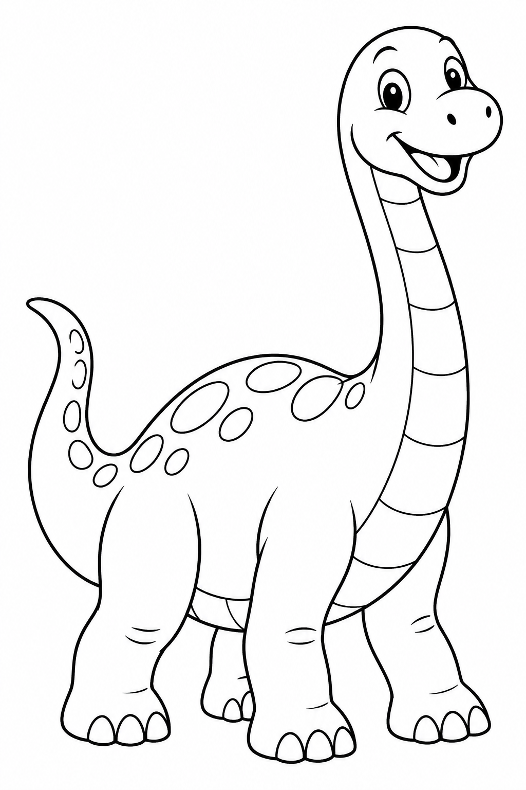 Dino โ zwart-wit kleurplaat