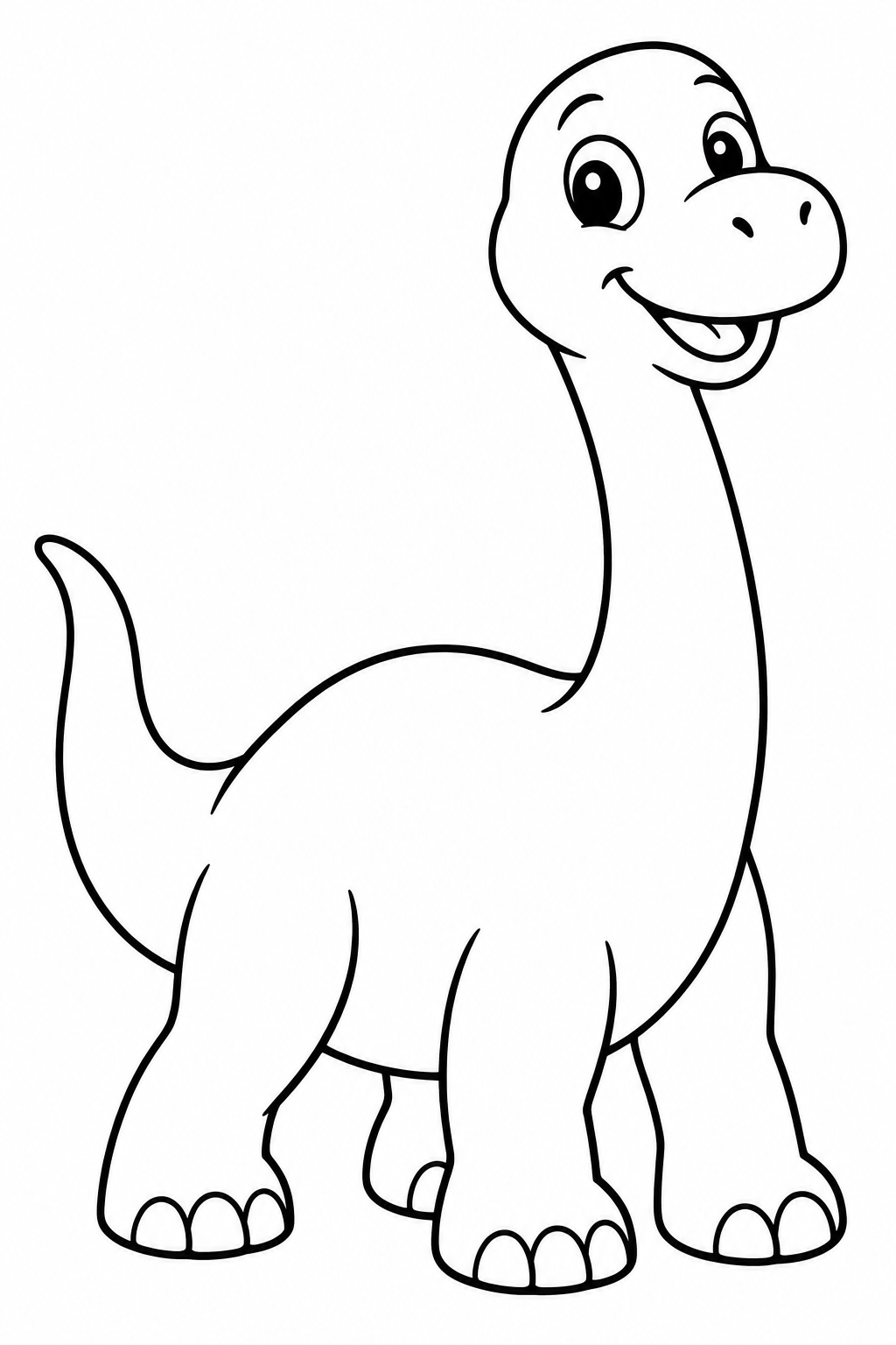 Dino โ zwart-wit kleurplaat